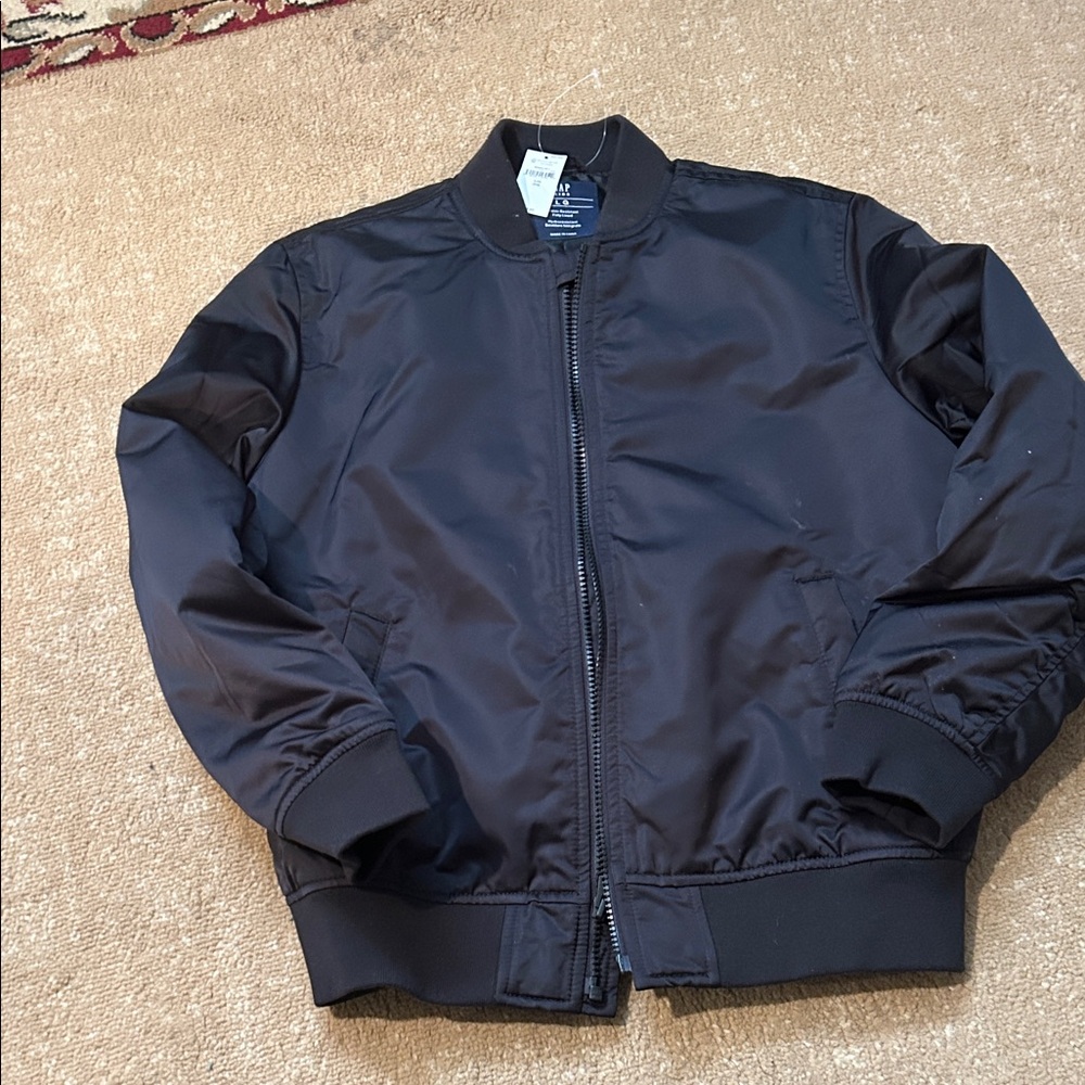 GAP Men's Classic Black Bomber Jacket